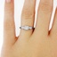 The Natalia Ring, smalltop view on a hand