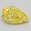 0.79 Ct. Fancy Vivid Yellow Pear Lab Grown Diamond