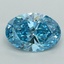 3.07 Ct. Fancy Vivid  Blue Oval Lab Grown Diamond