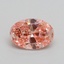 1.00 Ct. Fancy Vivid Pink Oval Lab Grown Diamond