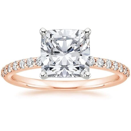14K Rose Gold Petite Shared Prong Bridal Set (1/2 ct. tw.)