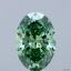 2.59 Ct. Fancy Vivid Green Oval Lab Grown Diamond