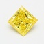 0.65 Ct. Fancy Vivid Yellow Princess Lab Grown Diamond