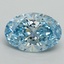 2.21 Ct. Fancy Vivid Blue Oval Lab Grown Diamond