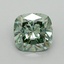 2.02 Ct. Fancy Vivid Pacific Green Cushion Lab Grown Diamond