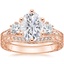 14KR Moissanite Three Stone Hudson Bridal Set (1/3 ct. tw.), smalltop view