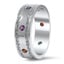 Assorted Birthstone Antique Scroll Wedding Ring, smallside view