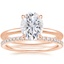 14K Rose Gold Audrey Perfect Fit Solitaire Ring with Luxe Ballad Diamond Ring (1/4 ct. tw.)