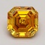 1.70 Ct. Fancy Vivid Orange Yellow Asscher Lab Grown Diamond