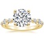 18K Yellow Gold Bordeaux Diamond Ring, smalltop view
