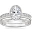 Platinum Sinclair Art Deco Diamond Ring (1/6 ct. tw.) with 2mm Milgrain Wedding Ring