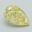 1.58 Ct. Fancy Intense Yellow Pear Lab Grown Diamond