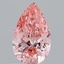 0.92 Ct. Fancy Vivid Pink Pear Lab Grown Diamond