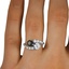 The Dyani Ring, smallzoomed in top view on a hand