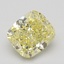 2.20 Ct. Fancy Intense Yellow Cushion Diamond