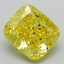 3.05 Ct. Fancy Vivid Yellow Cushion Lab Grown Diamond