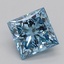 1.09 Ct. Fancy Vivid Blue Princess Lab Grown Diamond