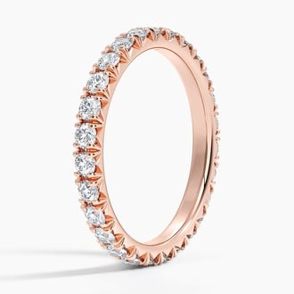 French Pavé Eternity Lab Diamond Ring (1 ct. tw.) in 14K Rose Gold