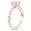 14K Rose Gold Palais Diamond Ring, smallside view