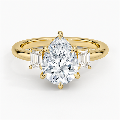 Three Stone Diamond Engagement Ring - Rhiannon