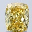 2.01 Ct. Fancy Vivid Yellow Cushion Lab Grown Diamond