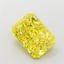 4.57 Ct. Fancy Vivid Yellow Radiant Lab Grown Diamond