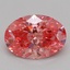 1.02 Ct. Fancy Vivid Pink Oval Lab Grown Diamond