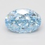 5.06 Ct. Fancy Vivid Blue Oval Lab Grown Diamond
