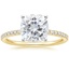 18K Yellow Gold Ballad Half Coverage Diamond Ring (1/8 ct. tw.), smalltop view