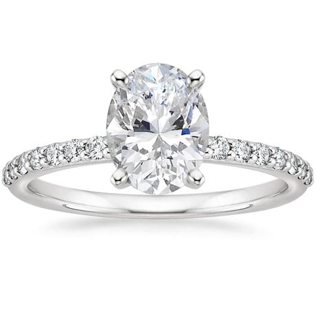 18K White Gold Petite Shared Prong Bridal Set (1/2 ct. tw.)