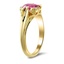 The Santa Barbara Ring, smalltop view on a hand