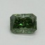 0.54 Ct. Fancy Vivid Green Radiant Lab Grown Diamond