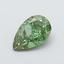 1.01 Ct. Fancy Vivid  Green Pear Lab Grown Diamond