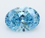 3.0 Ct. Fancy Vivid  Blue Oval Lab Grown Diamond