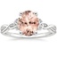 18K White Gold Celtic Love Knot Ring, smalltop view