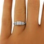 The Carlisle Ring, smalltop view on a hand