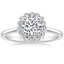 18K White Gold Violette Diamond Ring, smalltop view