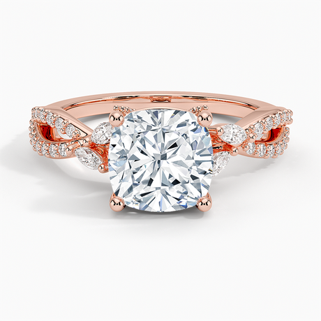 14K Rose Gold Adorned Luxe Willow Diamond Ring (1/3 ct. tw.)