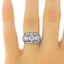 The Regency Ring, smalltop view on a hand