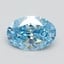 2.00 Ct. Fancy Vivid Blue Oval Lab Grown Diamond