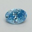 0.57 Ct. Fancy Vivid Blue Oval Lab Grown Diamond