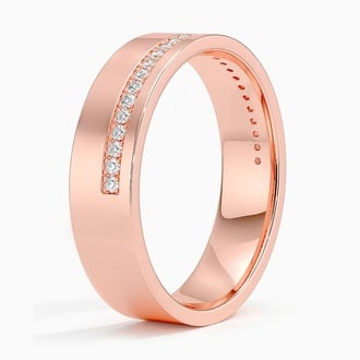 Austin Diamond 5.5mm Wedding Ring (1/5 ct. tw.) in 14K Rose Gold