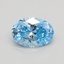 0.41 Ct. Fancy Vivid Blue Oval Lab Grown Diamond