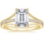 18K Yellow Gold Tressa Split Shank Diamond Ring, smalltop view
