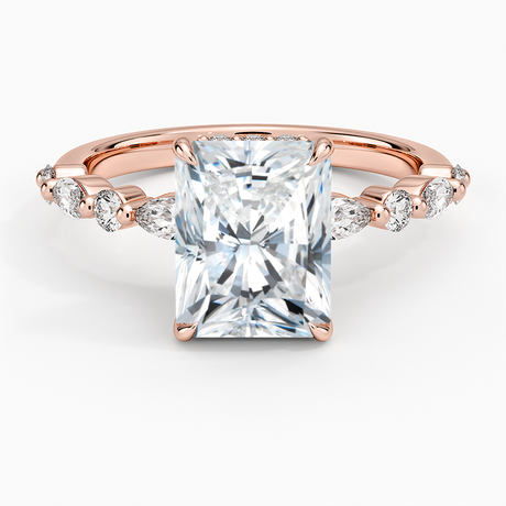14K Rose Gold Versailles Hidden Halo Diamond Ring