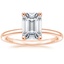 14K Rose Gold Sydney Perfect Fit Hidden Halo Diamond Ring, smalltop view