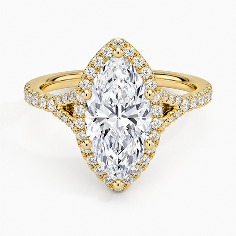 18K Yellow Gold Joy Half-Coverage Diamond Ring
