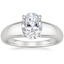 18K White Gold Adrian Solitaire Ring, smalltop view