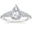 18K White Gold Antonella Tapered Diamond Ring, smalltop view