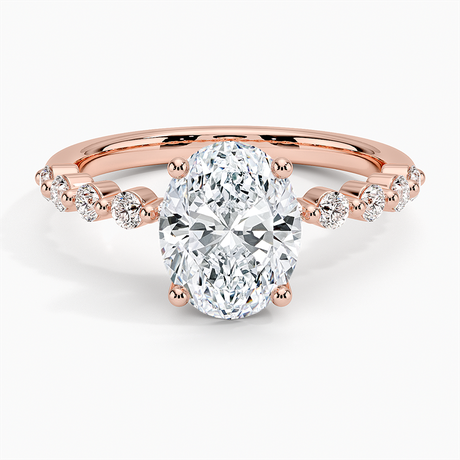 14K Rose Gold Marseille Half Coverage Diamond Ring (1/4 ct. tw.)